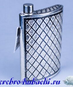 Серебряная фляга шикарный серебряный подарок мужчине 13 серебряная фляжка кубачи