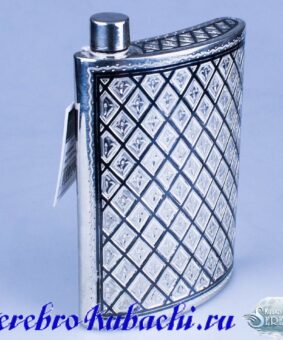 Серебряная фляга шикарный серебряный подарок мужчине 13 серебряная фляжка кубачи