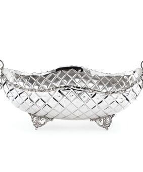 серебряная фруктовница ладья