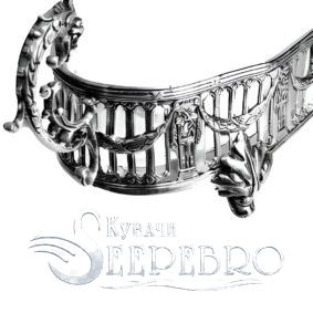 серебряная фруктовница