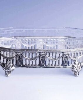 серебряная фруктовница