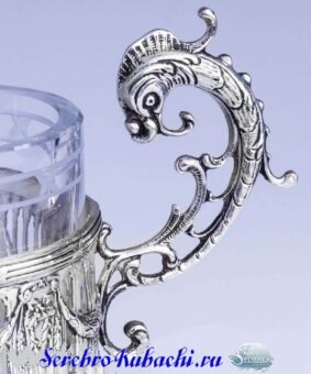 серебряная фруктовница