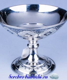 серебряная фруктовница кубачи