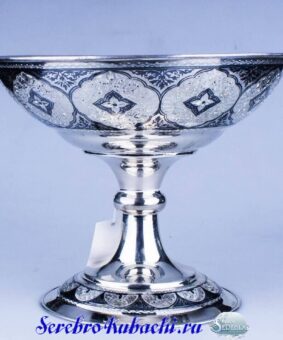 серебряная фруктовница кубачи