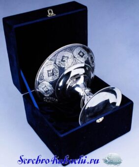 серебряная фруктовница кубачи