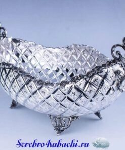 серебряная фруктовница ладья