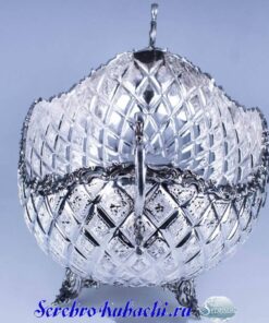 серебряная фруктовница ладья