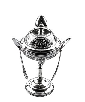 Серебряная икорница с логотипом 7 серебряная икорница с логотипом