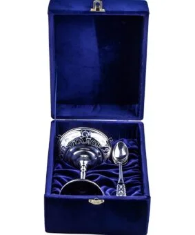Серебряная икорница с логотипом 9 серебряная икорница с логотипом