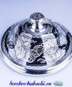 серебряная икорница кубачи