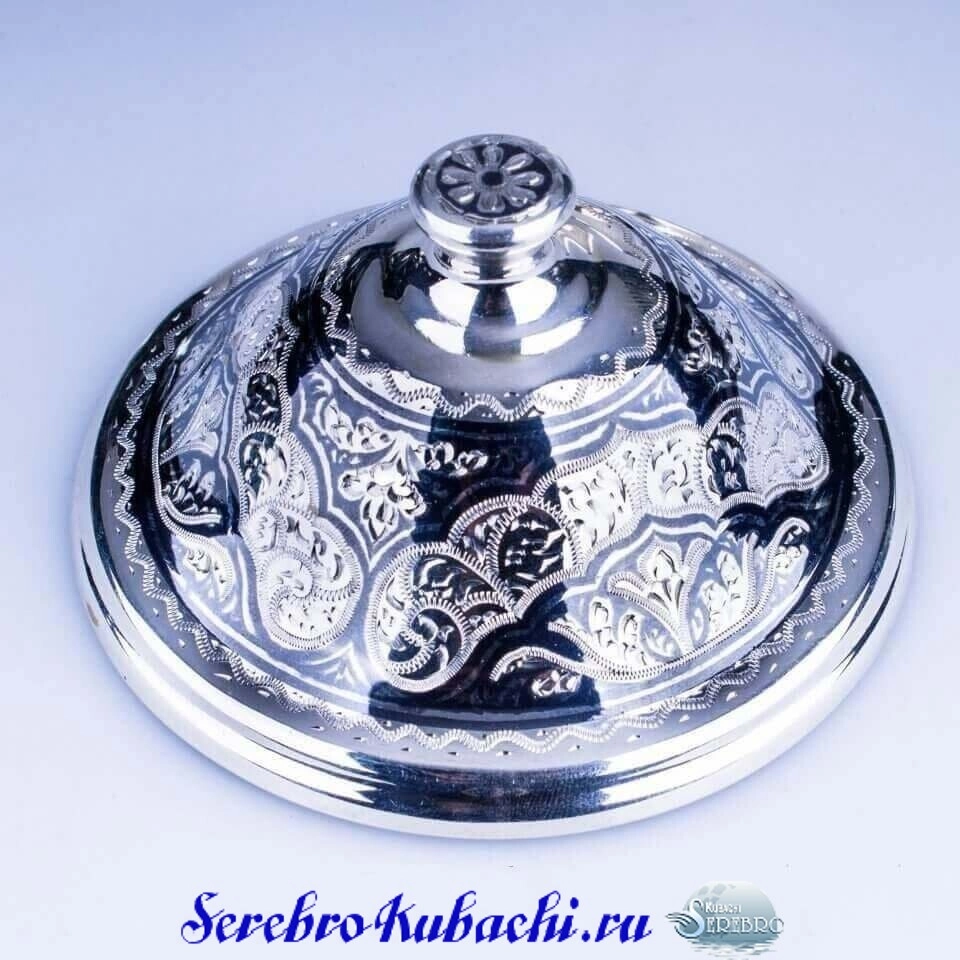 серебряная икорница кубачи