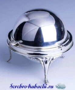 серебряная икорница шар