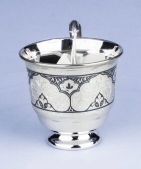 чайная серебряная пара