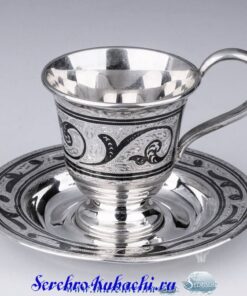серебряная кофейная пара
