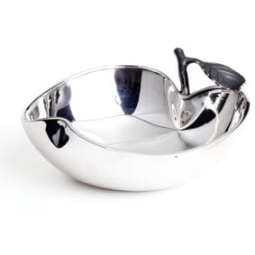 серебряная конфетница яблоко
