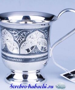 Подарок мужчине серебряная кружка Кубачи 2