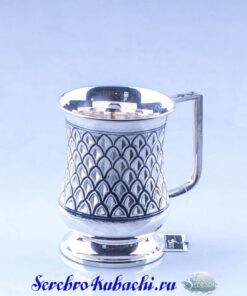 серебряная кружка чешуя
