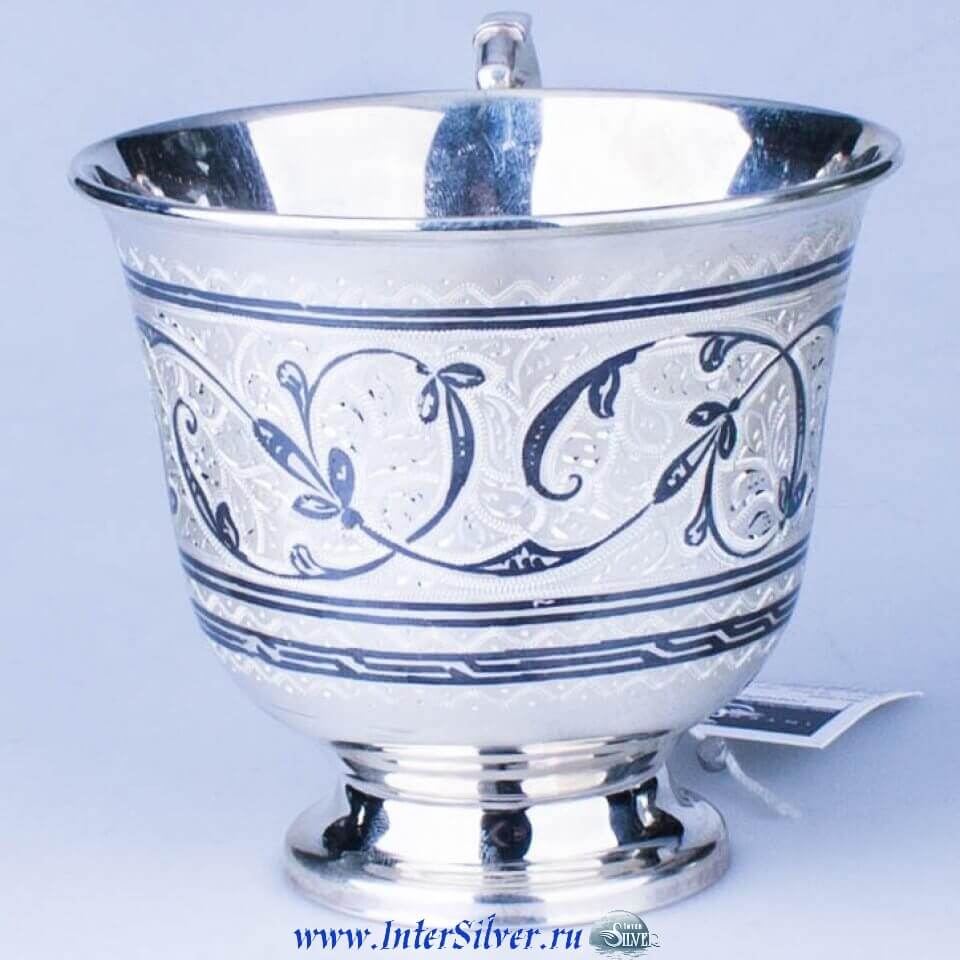 Серебряная кружка Кубачи. 875* Цена 16300 рублей!