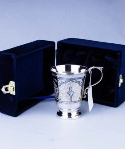 серебряная кружка кубачи с футляром