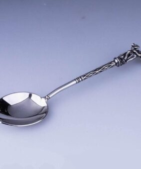 серебряная ложка херувим