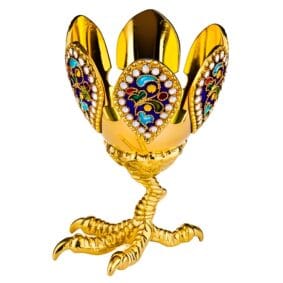 Серебряная пашотница с эмалью