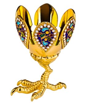 Серебряная пашотница с эмалью