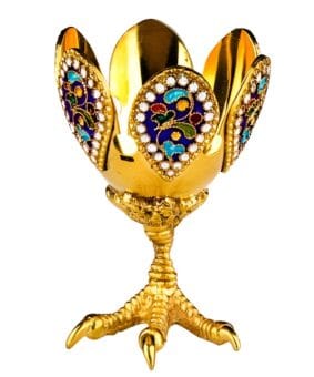 Серебряная пашотница с эмалью