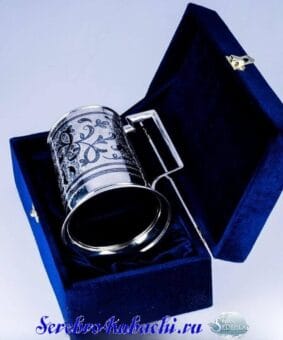пивная серебряная кружка