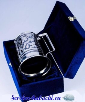 серебряная пивная кружка