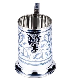 серебряная пивная кружка