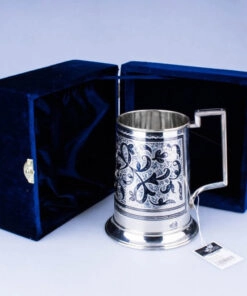 серебряная пивная кружка