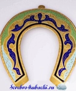 подкова из серебра с эмалью