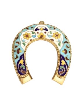 серебряная подкова эмаль