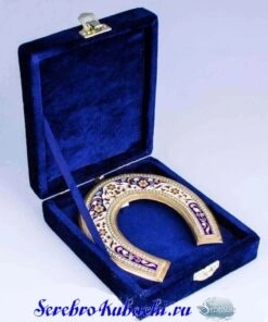 позолоченная серебряная подкова