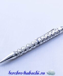 серебряная ручка с гравировкой