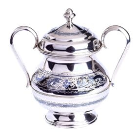 серебряная сахарница