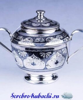 серебряная сахарница Кубачи