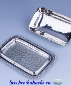 Серебряная масленка Кубачи 13 серебряная масленка