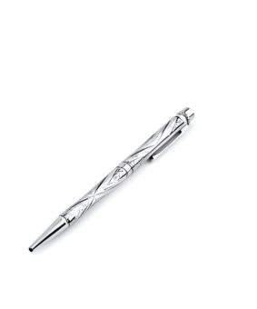 Серебряная шариковая ручка