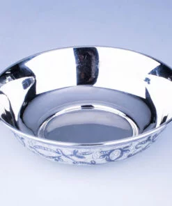 серебряная тарелка