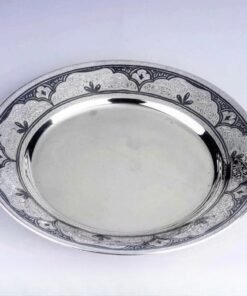 серебряная тарелка