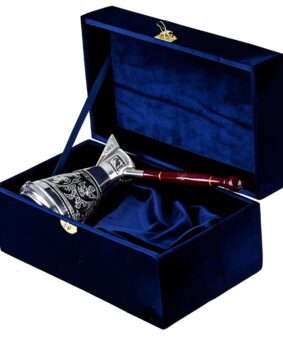 серебряная турка в футляре