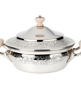 Серебряная тюрина блюдо для горячего