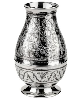 серебряная ваза для цветов