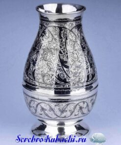 серебряная ваза для цветов