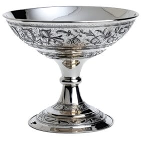 серебряная ваза фруктовница