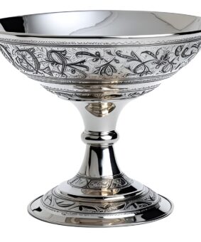 серебряная ваза фруктовница