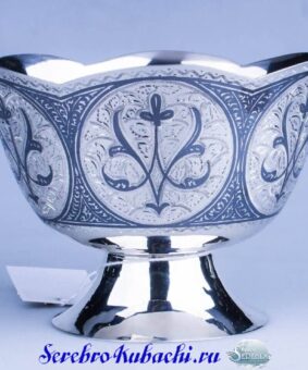 серебряная вазочка Кубачи