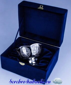 серебряная вазочка Кубачи