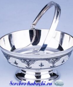серебряная корзинка кубачи